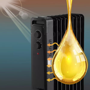 Neues Modell 2025: Radiator Heizung. 2000 Watt. Einstellbar mit Thermostat. Mit Rippen. Ölheizung.