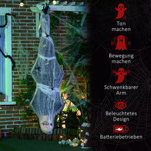 Laden Sie das Bild in den Galerie-Viewer, Halloween Mumie 170 cm Hängend mit LED Augen die glühen