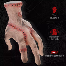 Laden Sie das Bild in den Galerie-Viewer, Halloween Grusel Hand vernarbt. Realistisch 21 cm mit Soundfunktioin