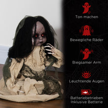 Laden Sie das Bild in den Galerie-Viewer, Geisterpuppe 83 cm mit Spezialeffekten und Soundfunktion