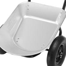 Laden Sie das Bild in den Galerie-Viewer, Schubkarre mit 2 Rädern. 150 kg Tragkraft. 100 Liter. Stahlfelgen mit Luftreifen