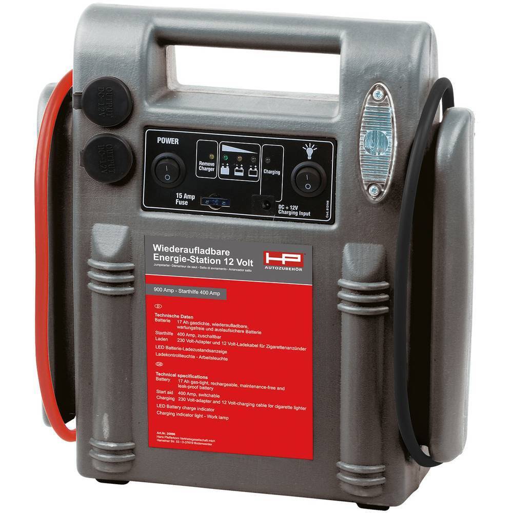 5 in 1 Produkt : Powerbank - Starthilfe - Kompressor - 12 V Anschluss –  Notfallrucksack