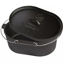 Laden Sie das Bild in den Galerie-Viewer, Dutch Oven Set – Gusseiserner Feuertopf mit Deckelheber. Verschiedene Größen.
