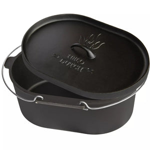 Dutch Oven Set – Gusseiserner Feuertopf mit Deckelheber. Verschiedene Größen.