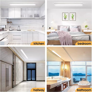 Deckenleuchte 6000K Kaltweiß LED 40 Watt (Wie 400 Watt alte Röhren) 120 cm Feuchtraumlampe, Bürolampe, Garage, Werkstatt.