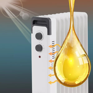 Neues Modell 2025: Radiator Heizung. 2000 Watt. Einstellbar mit Thermostat. Mit Rippen. Ölheizung.