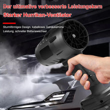 Laden Sie das Bild in den Galerie-Viewer, Black Edition Akku-LaubbläserBläser Pistolen-Laubbläser Extrempower mit bis zu 210 km/h. 2 Akus