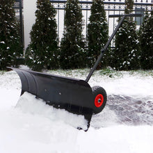 Laden Sie das Bild in den Galerie-Viewer, Effizienter Schneeschieber mit Rollen: Räumen Sie Schnee 3-4 mal schneller – Mit Luftbereifung