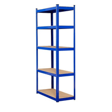 Laden Sie das Bild in den Galerie-Viewer, 2er Set blaue Schwerlastregale 180 x 90 x 40 cm jeweils bis 875 kg
