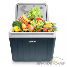 Laden Sie das Bild in den Galerie-Viewer, 45 Liter Kühlbox, mobile Kühltruhe, Mini-Kühlschrank 12 Volt / 230 Volt - Softrollen-Fahrwerk