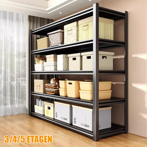 Kinderleichter Aufbau! Schwerlastregale der neuen Generation. 80-200 cm Höhe. Verschiedene Größen. Mit 3, 4 oder 5 Böden.