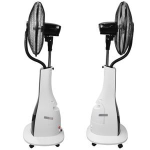 Nebelventilator Standventilator Ø40 cm Luftkühler Ventilator 90 Watt mit 3,1 Liter Wassertank für Ultraschallnebel