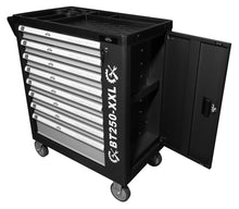 Laden Sie das Bild in den Galerie-Viewer, XXL Profi-Werkzeugwagen 8 Schubladen Werkstattwagen mit Werkzeug gefüllt. 89 kg Gesamtgewicht.