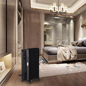 Neues Modell 2025: Radiator Heizung. 2000 Watt. Einstellbar mit Thermostat. Mit Rippen. Ölheizung.