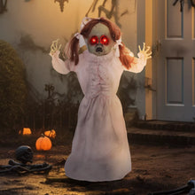 Laden Sie das Bild in den Galerie-Viewer, Halloween Dekoration Geisterpuppe 76 cm mit LED-Lichter Soundfunktion