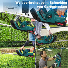 Laden Sie das Bild in den Galerie-Viewer, Sonderposten: Leistungsstarke Akku-Heckenschere. Inkl. 2 Akkus und Ladegerät.