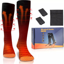 Laden Sie das Bild in den Galerie-Viewer, Heizbares Paar Socken mit 2 x Akku 4000 mAh. Nie mehr kalte Füße! Perfekt in der kalten Jahreszeit.
