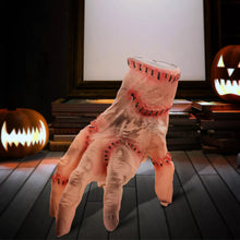 Laden Sie das Bild in den Galerie-Viewer, Halloween Grusel Hand vernarbt. Realistisch 21 cm mit Soundfunktioin