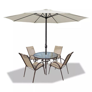 Sonnenschirm Ø300 cm mit Kurbel.