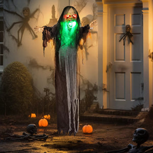 Halloween Hängendes Monster 183 cm mit LED-Lichter Soundfunktion