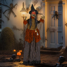 Laden Sie das Bild in den Galerie-Viewer, Halloween-Hexe 183 cm mit roten Augen LED-Lichter, Soundfunktion