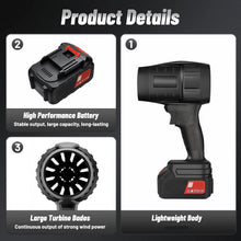 Laden Sie das Bild in den Galerie-Viewer, Black Edition Akku-LaubbläserBläser Pistolen-Laubbläser Extrempower mit bis zu 210 km/h. 2 Akus