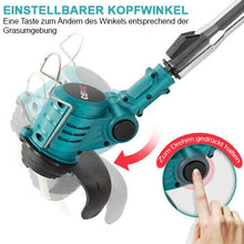 Laden Sie das Bild in den Galerie-Viewer, Sonderposten: Akku-Rasentrimmer (blau) mit 2 Lithium-Akkus und Ladegerät Freischneider Motorsense