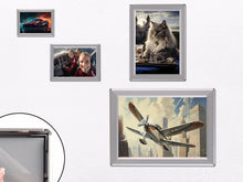 Laden Sie das Bild in den Galerie-Viewer, Klapprahmen aus Aluminium für Werbung, Flyer, Banner, Bilder DIN A0, A1, A2, A3, A4