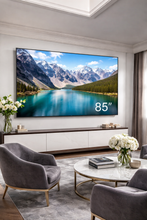 Laden Sie das Bild in den Galerie-Viewer, Samsung 85 Zoll 4K Fernseher – Riesiges Heimkino für Ihr Zuhause. 2,17 Meter