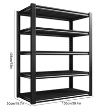 Laden Sie das Bild in den Galerie-Viewer, Kinderleichter Aufbau! Schwerlastregale der neuen Generation. 80-200 cm Höhe. Verschiedene Größen. Mit 3, 4 oder 5 Böden.