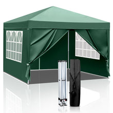Laden Sie das Bild in den Galerie-Viewer, Faltpavillon wasserdicht. Pop Up. Mit 4 Seitenteilen. 3x3 Meter. Gartenzelt. Partyzelt. UV50+ Schutz. Einfaches Faltsystem.