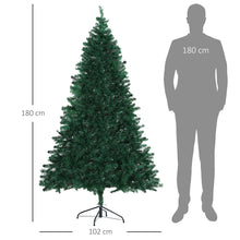 Laden Sie das Bild in den Galerie-Viewer, Künstlicher Weihnachtsbaum – 1,8 m, mit 1000 Ästen und stabilem Metallfuß