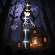 Laden Sie das Bild in den Galerie-Viewer, Aufblasbare Halloween-Dekoration – Aufblasbarer Halloween-Geist mit Hut, 306 cm