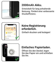 Laden Sie das Bild in den Galerie-Viewer, X1 Etikettendrucker – Mini Bluetooth Labeldrucker (Thermal, ohne Tinte) – Schwarz