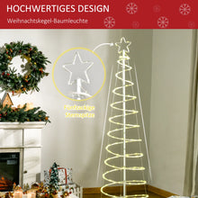Laden Sie das Bild in den Galerie-Viewer, Moderner Spiral-Weihnachtsbaum mit LED-Lichtern – 183 cm