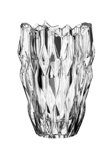 Schwere Vase Charm aus Glas, ca. 16 cm Höhe. Kristallglas.