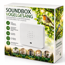 Laden Sie das Bild in den Galerie-Viewer, Soundbox Vogelgezwitscher mit Bewegungsmelder – Vogelgesang &amp; Waldgeräusche für Bad, WC, Büro &amp; Gastronomie
