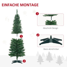 Laden Sie das Bild in den Galerie-Viewer, Künstlicher Weihnachtsbaum – 1,5 m, schmal und platzsparend, flammhemmend