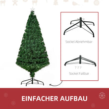 Laden Sie das Bild in den Galerie-Viewer, Künstlicher Weihnachtsbaum mit LED-Lichtern, 120 cm, Glasfaser-Beleuchtung, Grün