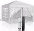Faltpavillon wasserdicht. Pop Up. Mit 4 Seitenteilen. 3x3 Meter. Gartenzelt. Partyzelt. UV50+ Schutz. Einfaches Faltsystem.