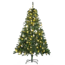 Laden Sie das Bild in den Galerie-Viewer, Künstlicher Weihnachtsbaum – 1,8 m, mit 200 LEDs und Dekoration