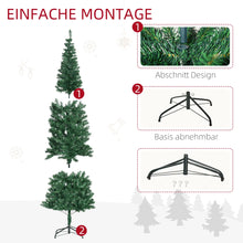 Laden Sie das Bild in den Galerie-Viewer, Künstlicher Weihnachtsbaum mit LED-Beleuchtung, 2,1 m, Grün