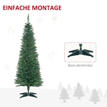 Laden Sie das Bild in den Galerie-Viewer, Künstlicher Weihnachtsbaum – 1,5 m, schmal und platzsparend, flammhemmend