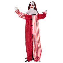 Laden Sie das Bild in den Galerie-Viewer, Halloween Dekoration Stehender Clown 165cm mit Licht- und Soundeffekt