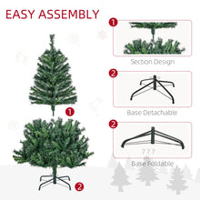 Laden Sie das Bild in den Galerie-Viewer, Weihnachtsbaum 120 cm, inkl. warmweißer LED-Kette und Baumschmuck, 307 Spitzen