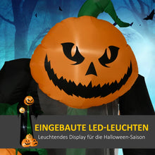 Laden Sie das Bild in den Galerie-Viewer, Aufblasbare Halloween-Dekoration – Kürbisgeist mit LED-Beleuchtung, 240cm