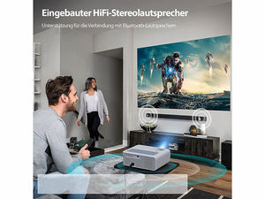 Heimkino oder Business Beamer Full HD 1080p, 18.000 Lumen Bis 5,3 Meter