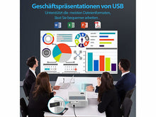 Laden Sie das Bild in den Galerie-Viewer, Heimkino oder Business Beamer Full HD 1080p, 18.000 Lumen Bis 5,3 Meter