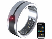 Laden Sie das Bild in den Galerie-Viewer, Neuestes High-Tech Produkt: Fingerring-Fitness-Tracker in Gold oder Silber: Stilvolle Gesundheitsüberwachung.