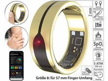 Laden Sie das Bild in den Galerie-Viewer, Neuestes High-Tech Produkt: Fingerring-Fitness-Tracker in Gold oder Silber: Stilvolle Gesundheitsüberwachung.